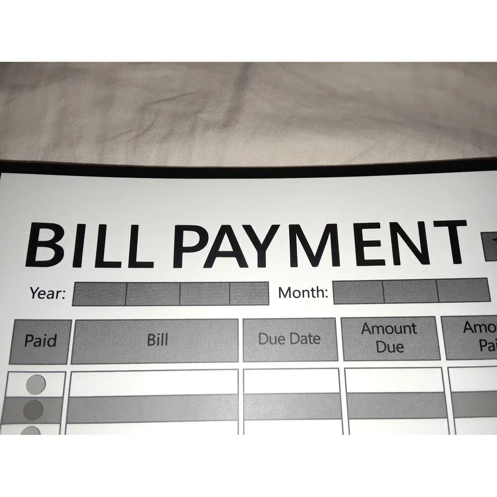 4 Year Monthly Bill Payment Organizer Spiral Notebook Simple Record Keeping